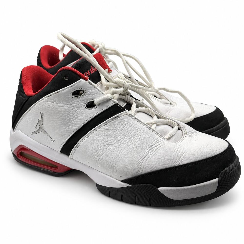 Jordan Team Reign Low Mens 10.5 White Black Red 312503-111 2008 Sneakers